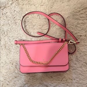 Kate Spade Vibrant Pink Crossbody with Gold Chain